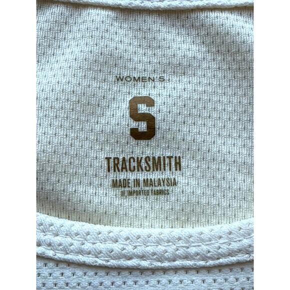 Tracksmith Van Cortlandt Singlet Tank Top in White & Green Stripe Size Small - Picture 5 of 9